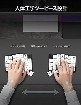 Amazon | YIVU Sofle ワイヤレス キーボードは、静音スイッチ、人間