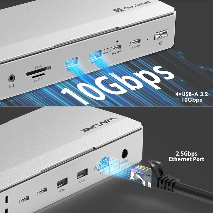 Amazon.co.jp: WAVLINK Thunderbolt 5 ドッキングステーション 12-in-1