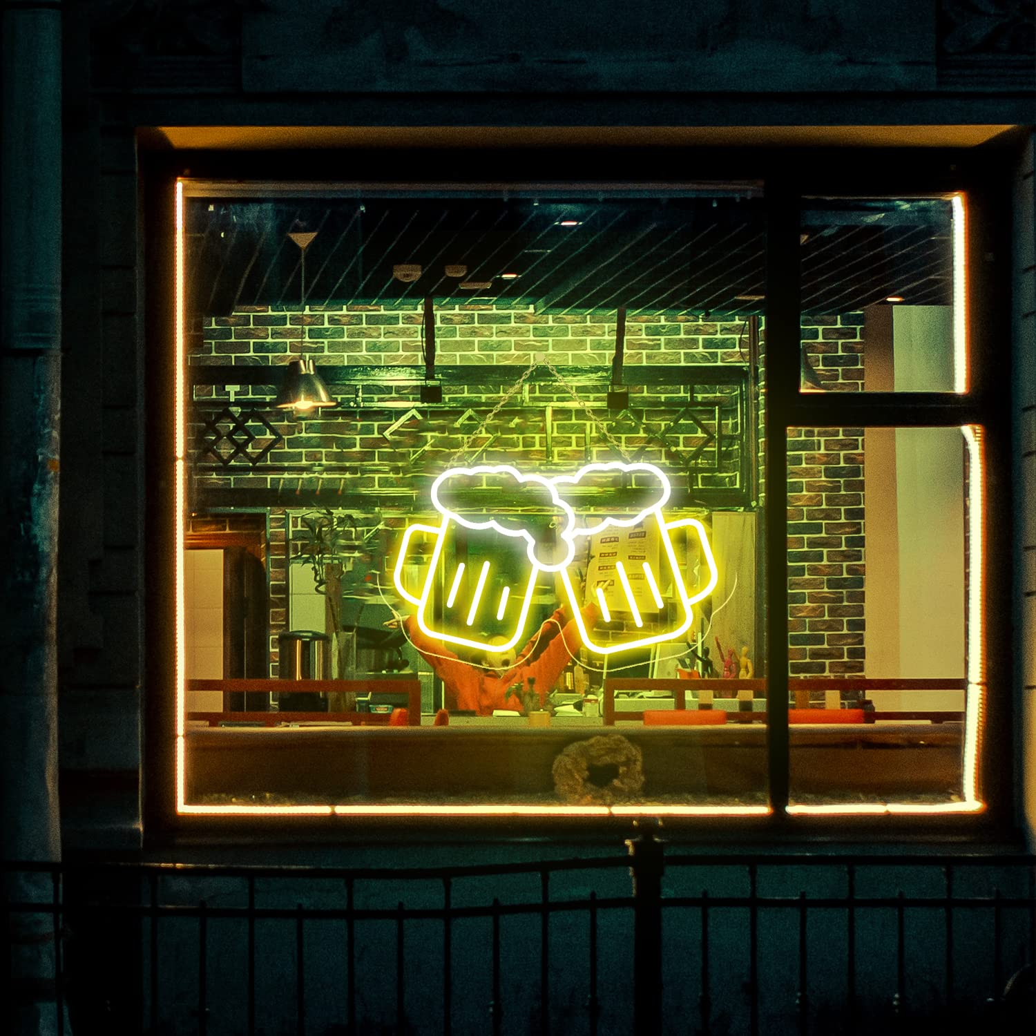 Amazon | ビールネオンライト 乾杯レオンサイン広告ネオン看板 LED