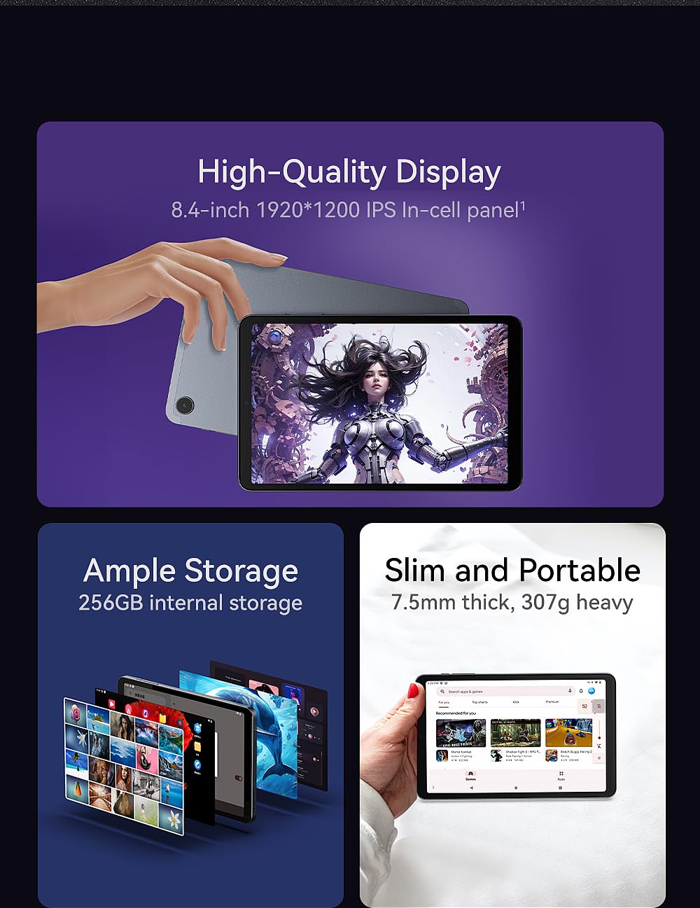 Amazon.co.jp: iPlay 50 Mini PROタブレット8.4インチAndroid 13 Helio