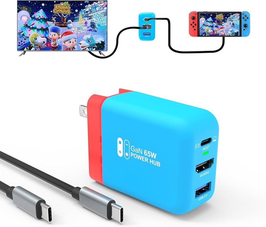 Amazon.com: Mirabox 65W Portable Switch Dock Charger for Nintendo
