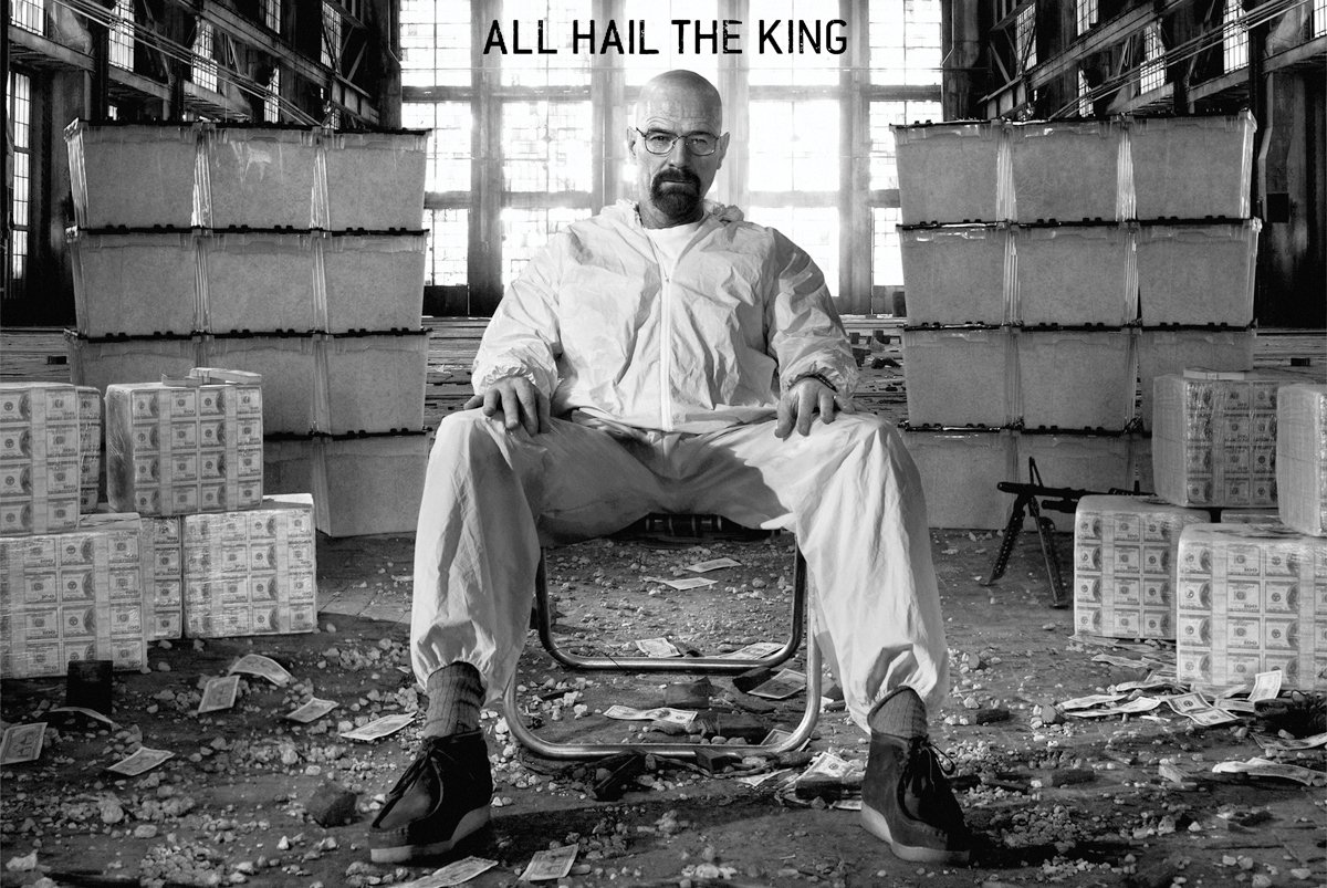 Amazon.com: 24x36 Poster Print Breaking Bad - All Hail The King