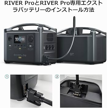Amazon.co.jp: EcoFlow ポータブル電源 RIVER Pro専用容量拡張