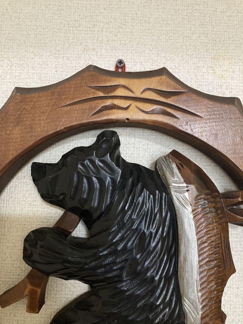 Amazon.co.jp: レトロ 木彫り 熊 壁掛け 北海道 : ホーム＆キッチン