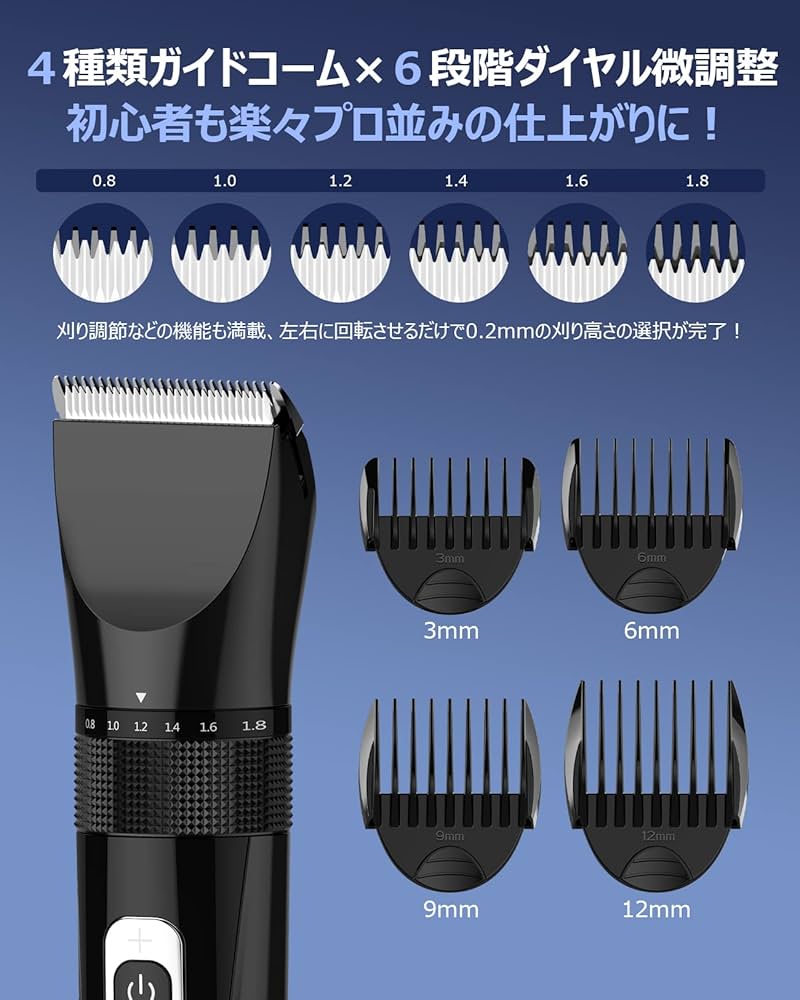 Amazon.co.jp: バリカン メンズ 電動ばりかん 【2024革新モデル 5段階