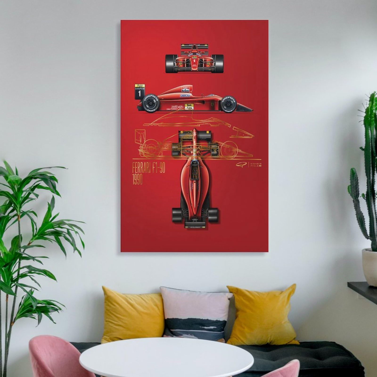 Amazon.co.jp: フェラーリのF1 90年代のポスター ホーム装飾 アート