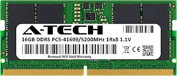 A-Tech 16GB DDR5 5200MHz PC5-41600 CL42 SODIMM 1Rx8 Single Rank