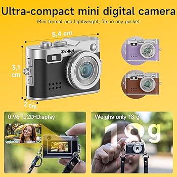 Amazon | Rollei ミニデジタルカメラヴィンテージブラウン、1080P FHD