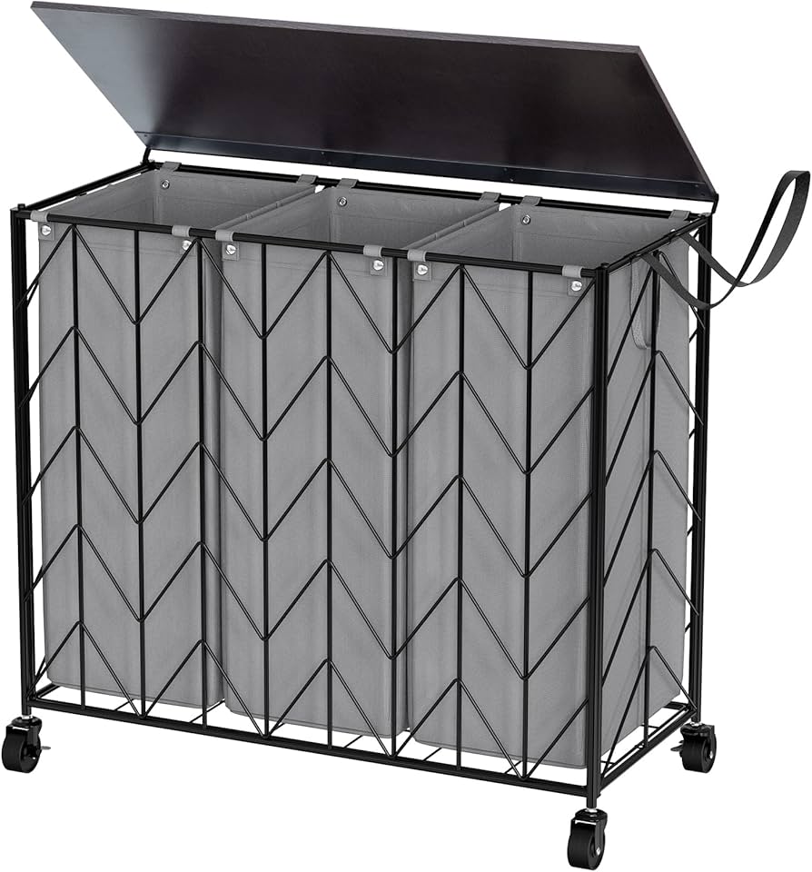 Amazon.com: WOWLIVE Laundry Basket with Wheels, 142L Hamper 3