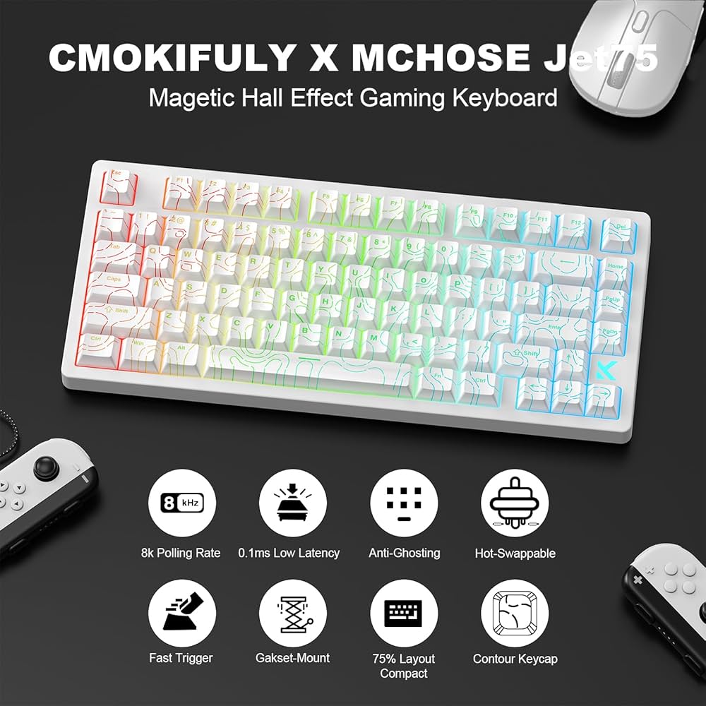Amazon | CMOKIFULY x MCHOSE Jet75 磁気キーボード、75%有線