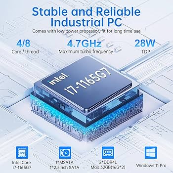 Amazon.co.jp: Mavslolyファンレス ミニPC Core i7-1165G7/ 8G RAM