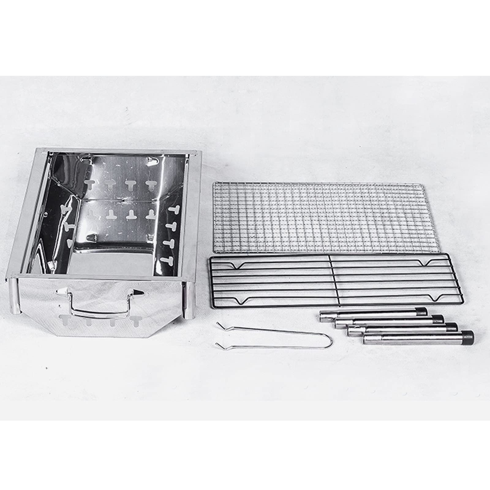 Amazon.com: zxb-shop Charcoal Grill Small Stainless Steel BBQ