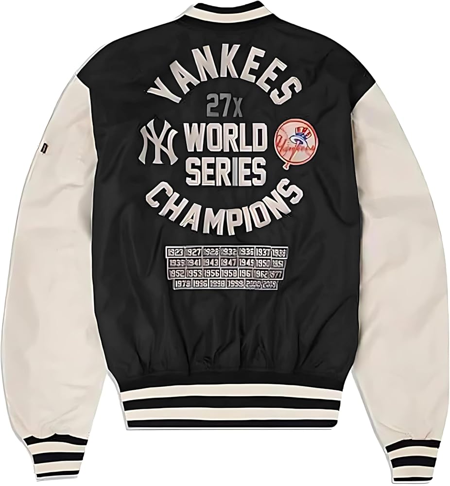 Wunsche Apparel Men's New York Yanks Varsity Bomber Jacket