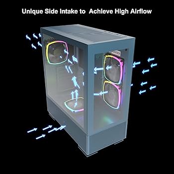 Amazon | Montech Sky Two、デュアル強化ガラス、4倍のPWM ARGBファン