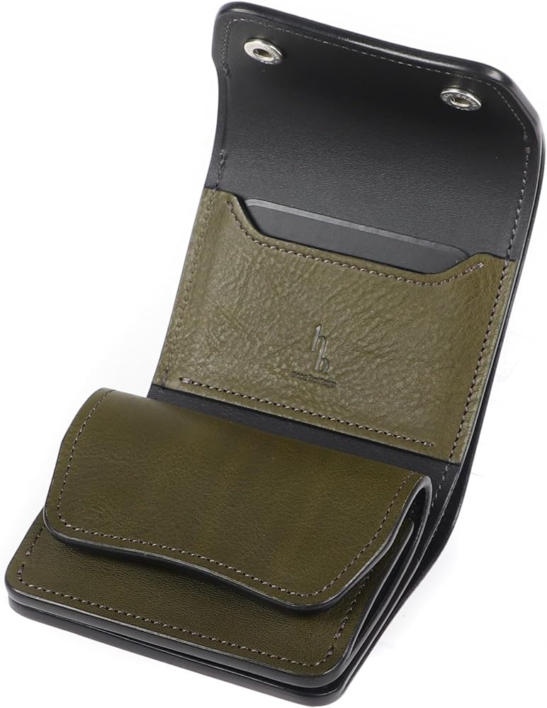 Amazon | [アッカ・ボッテガ] 本革 ミニ財布 三つ折り財布 コンパクト