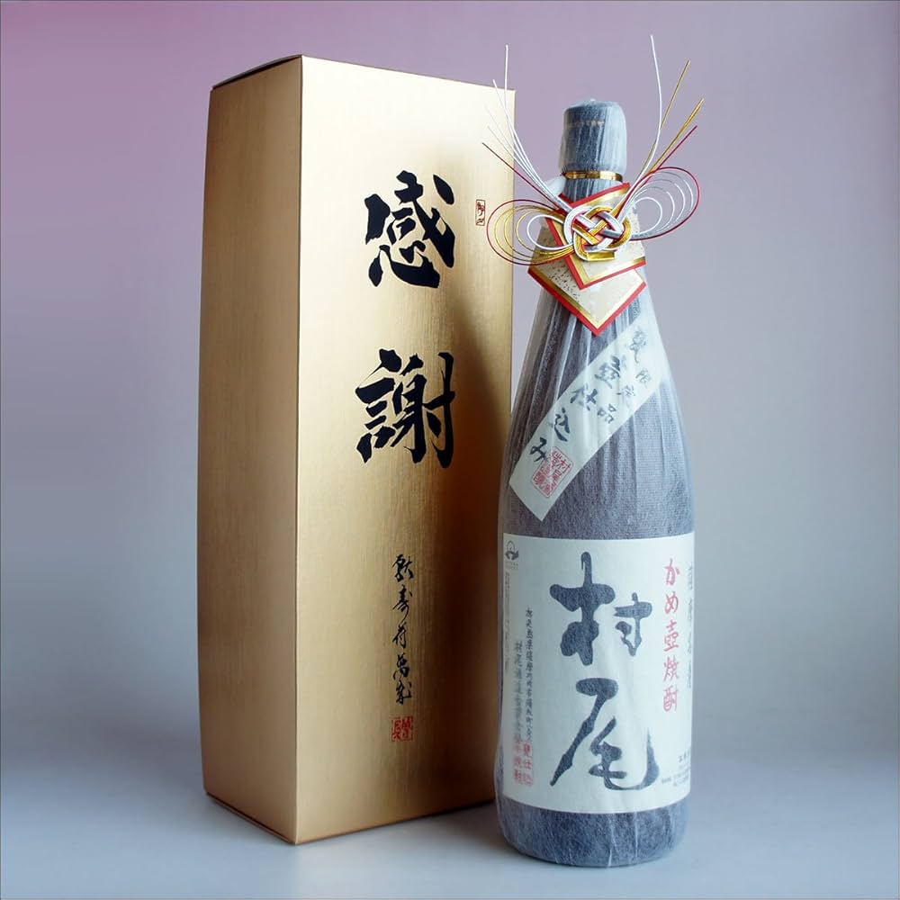 Amazon.co.jp: 村尾 感謝 金蓋紙箱入り おめかし 一升瓶 25度 芋焼酎