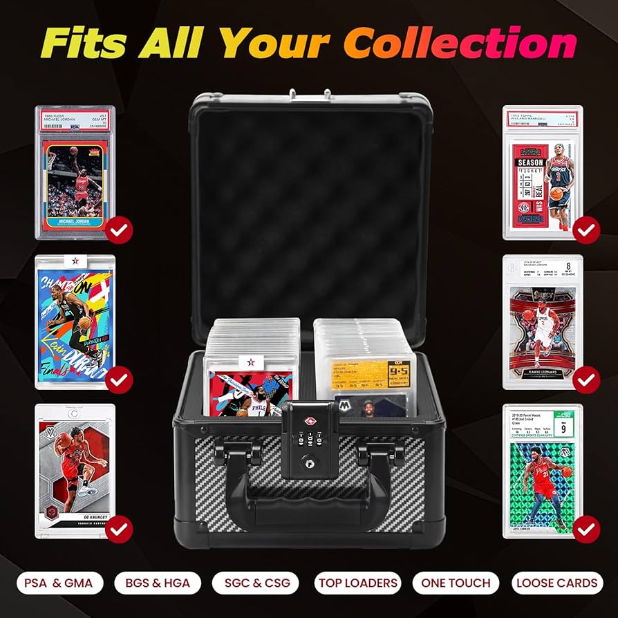 Amazon.com: ZINHO Graded Card Case Upgraded Sports Card Storage
