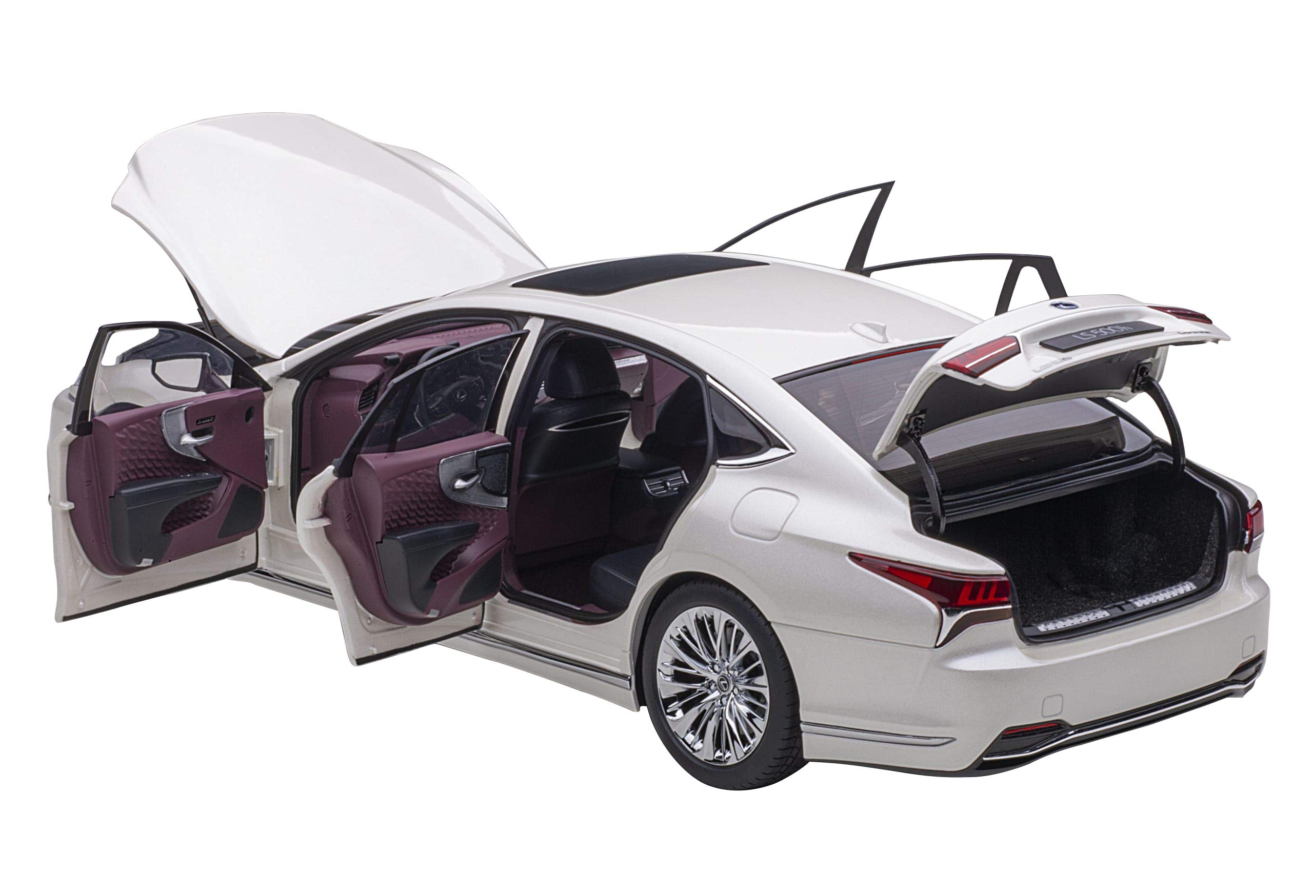 Amazon.com: Autoart Lexus LS500h Sonic White Metallic with Crimson
