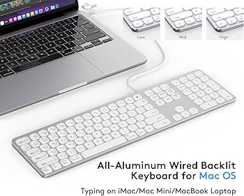 Amazon | Apple Mac OS用オールアルミニウム有線バックライト