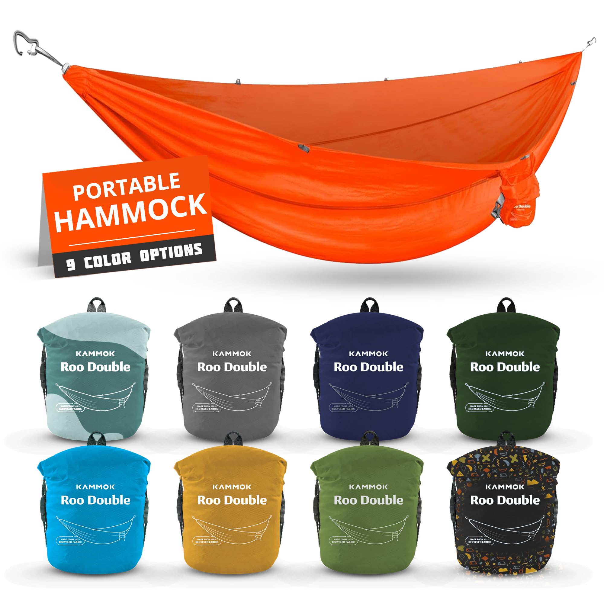 Amazon.com: KAMMOK: Roo Double Hammock | Made from Strong & 100