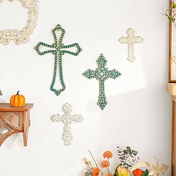 Amazon.co.jp: Sungmor 十字架 壁掛け 鋳鉄 キリスト教 壁 飾り物