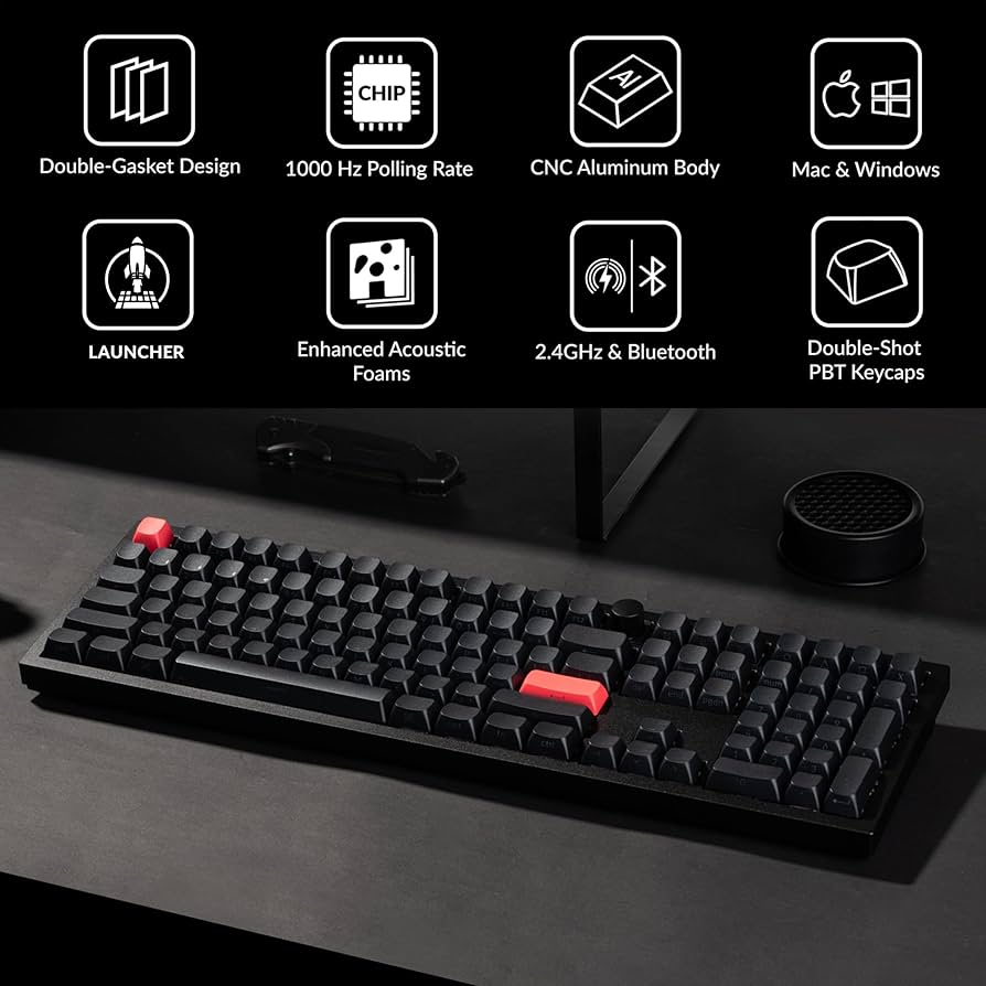 Amazon.com: Keychron Q6 Max QMK/Launcher Wireless Bluetooth/2.4