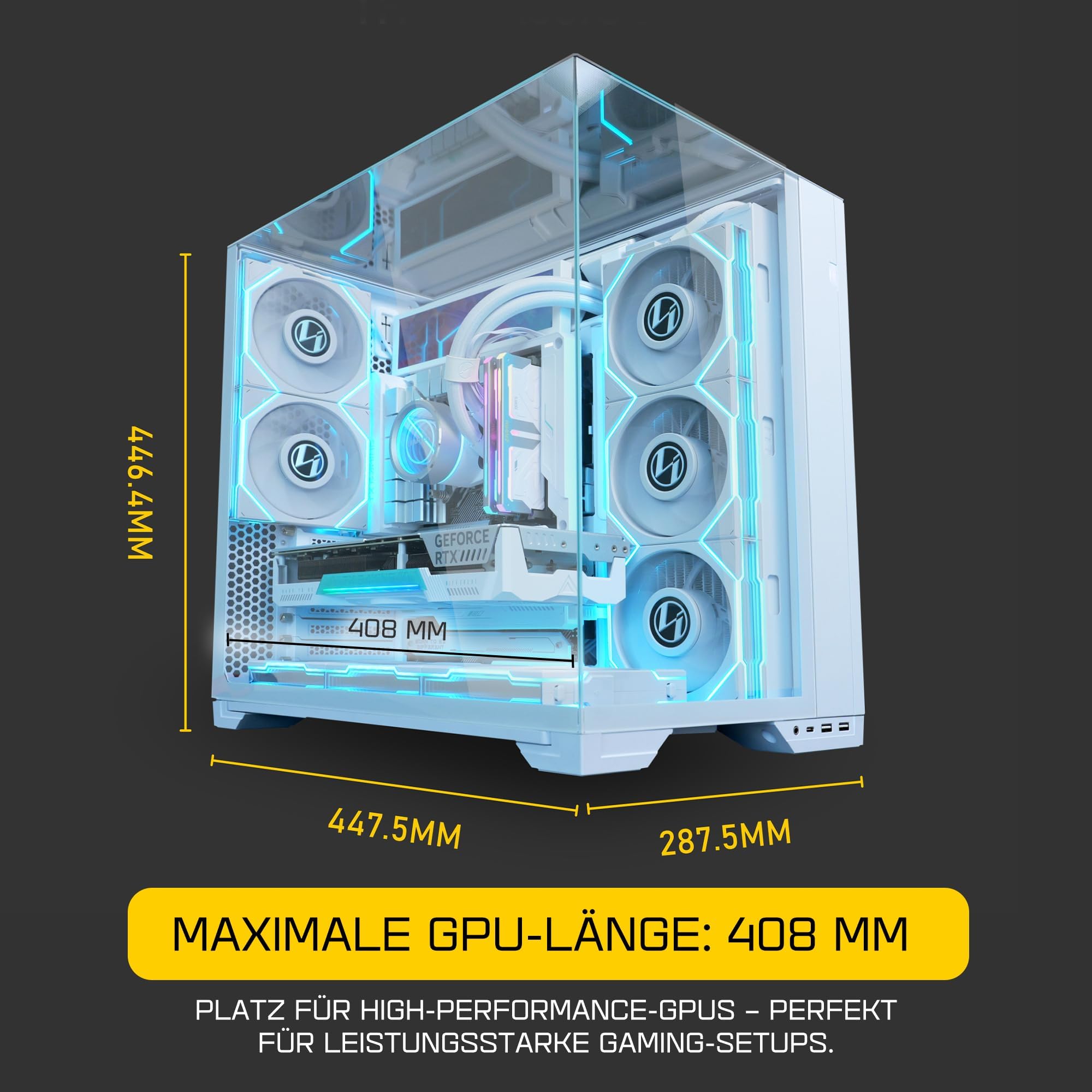 Amazon.com: Lian Li O11 Vision Compact ATX Mid-Tower Gaming PC