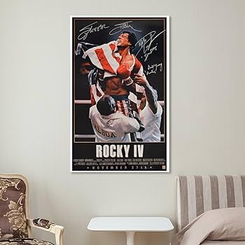 Amazon.co.jp: ロッキーIV映画ウォールアートレトロポスターHD サイン