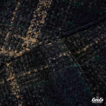 Amazon.co.jp: [karaku] 2種類チェック柄選べる 起毛感ツイードシャツ