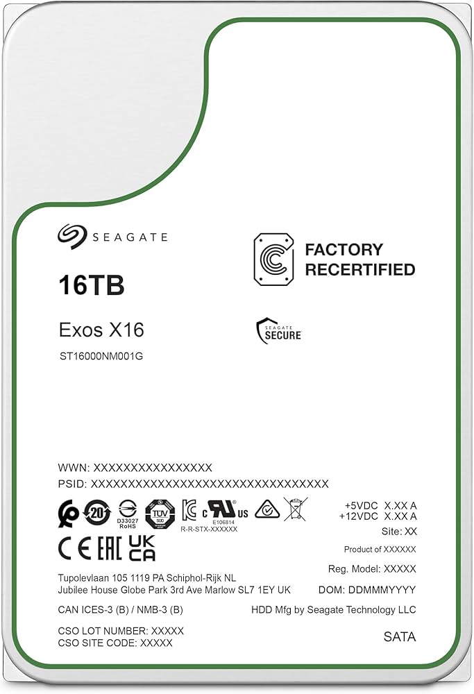 Amazon | Seagate シーゲイト 16TB ST16000NM001G Exos SATA HDD 6Gb/s