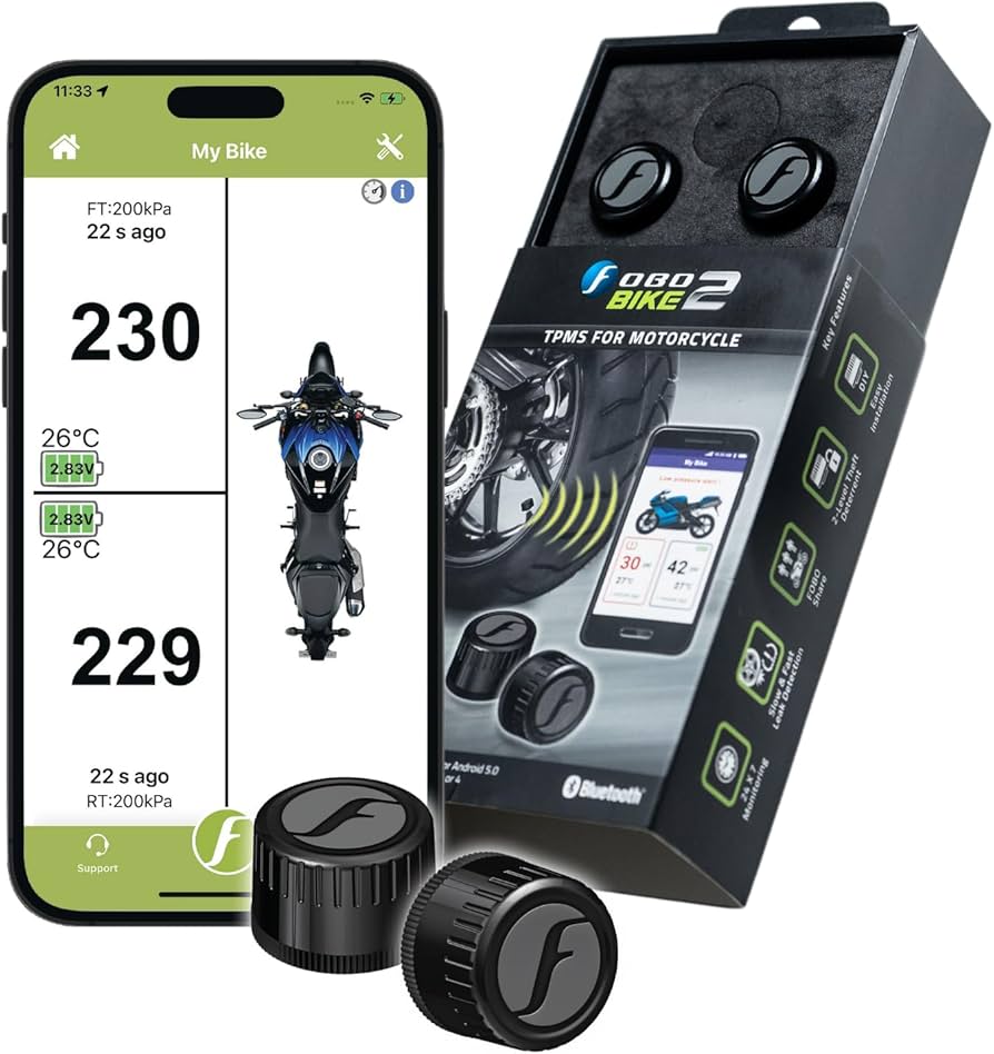 Amazon | FOBO Bike 2 TPMS 空気圧センサー タイヤ空気圧監視システム