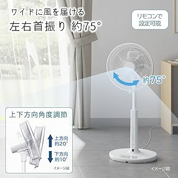 Amazon | 日立 リビング扇風機 DCモーター 風量6段階 8枚羽根 首振り