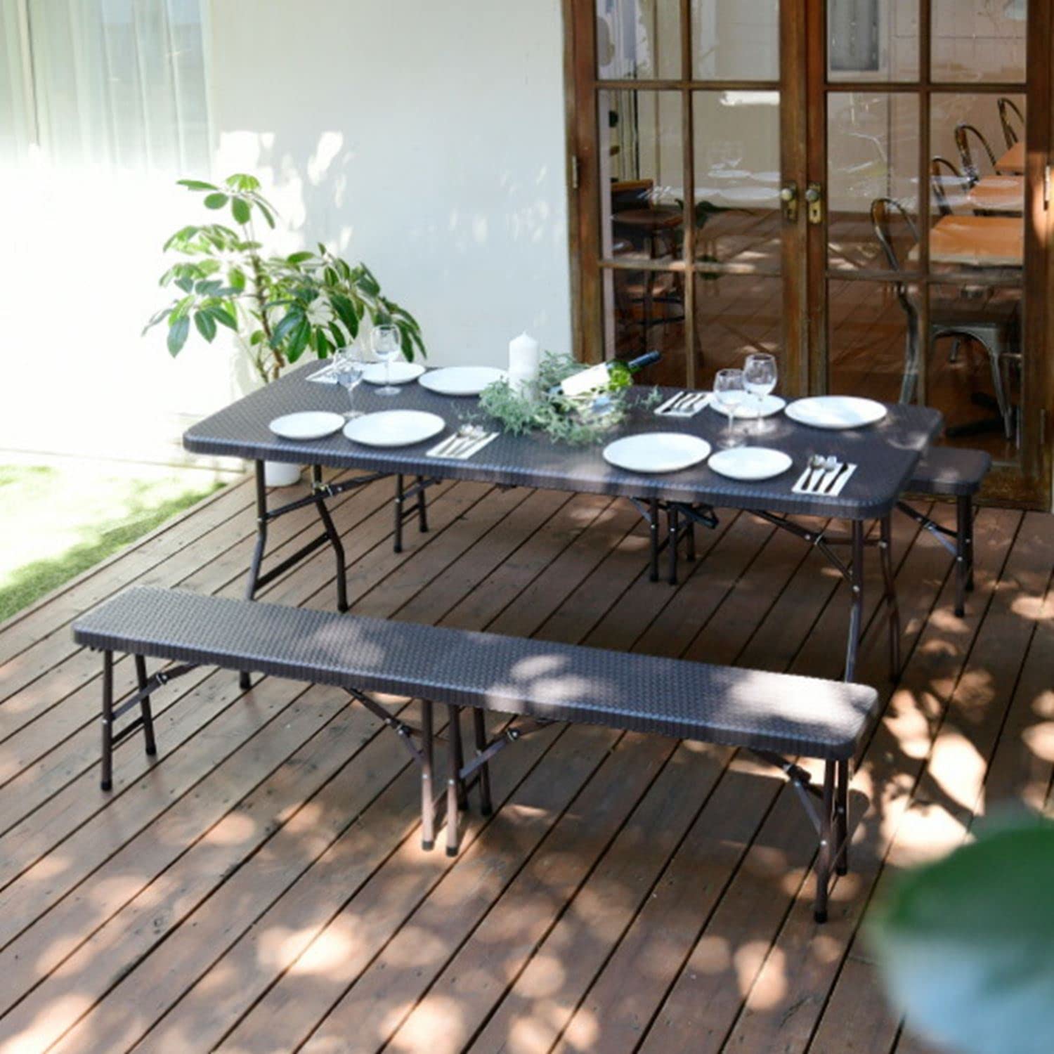 Amazon.co.jp: [山善] ガーデンマスター ガーデンテーブル＆ガーデン