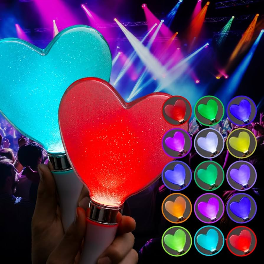 Amazon.co.jp: ペンライト ハート型 15カラー 【推し活やイベントで目