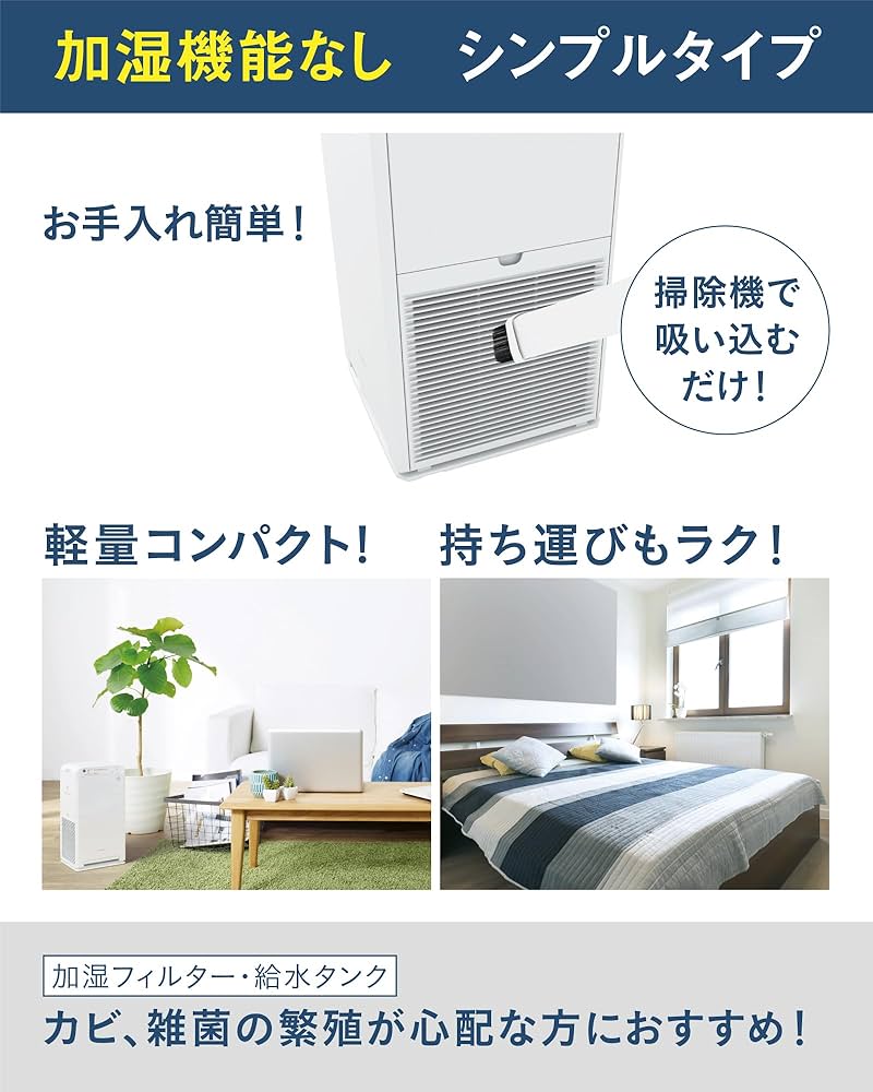 Amazon.co.jp: ダイキン 空気清浄機（加湿無し）2024年モデル MC554A-W