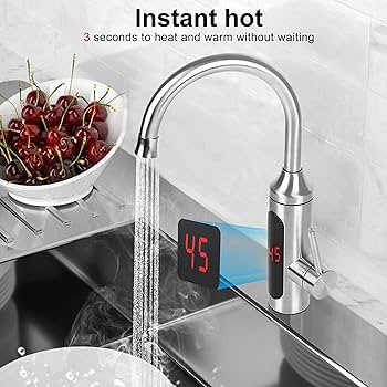 Amazon.co.jp: 電気インスタント温水蛇口 220V 電気温水器 瞬間