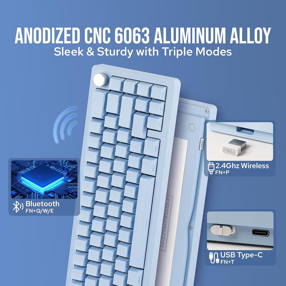 Amazon | 【2024新登場】EPOMAKER Tide65 QMK/VIAワイヤレスゲーミング