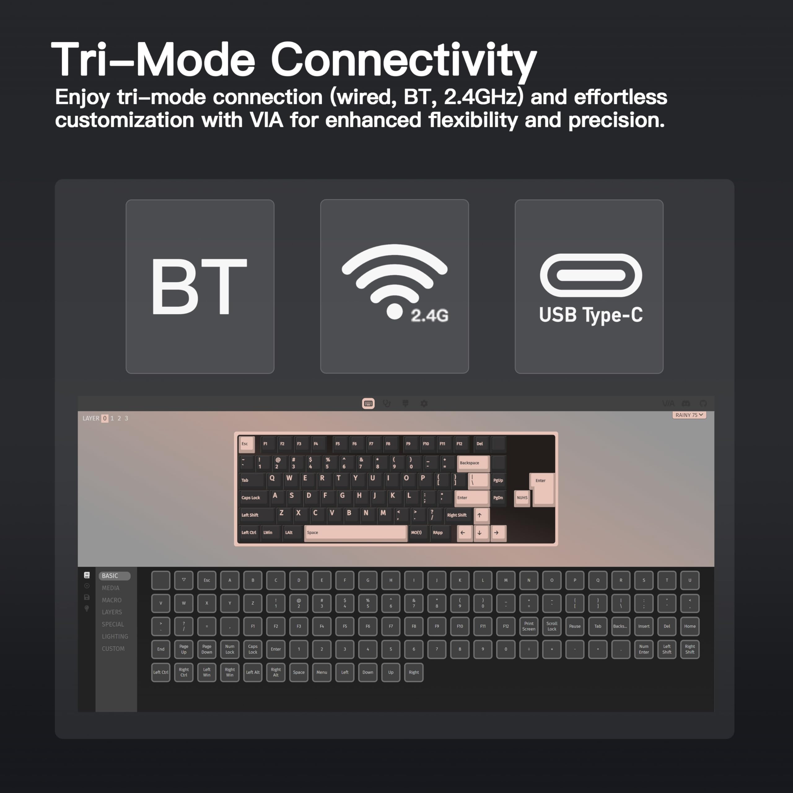 Amazon.com: KEEBMONKEY WOBKEY Rainy 75 CNC Aluminum HMX/JWK/Cocoa