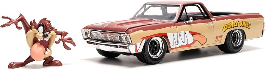 Amazon.com: Jada Looney Tunes 1:24 1967 Chevy El Camino Die-Cast