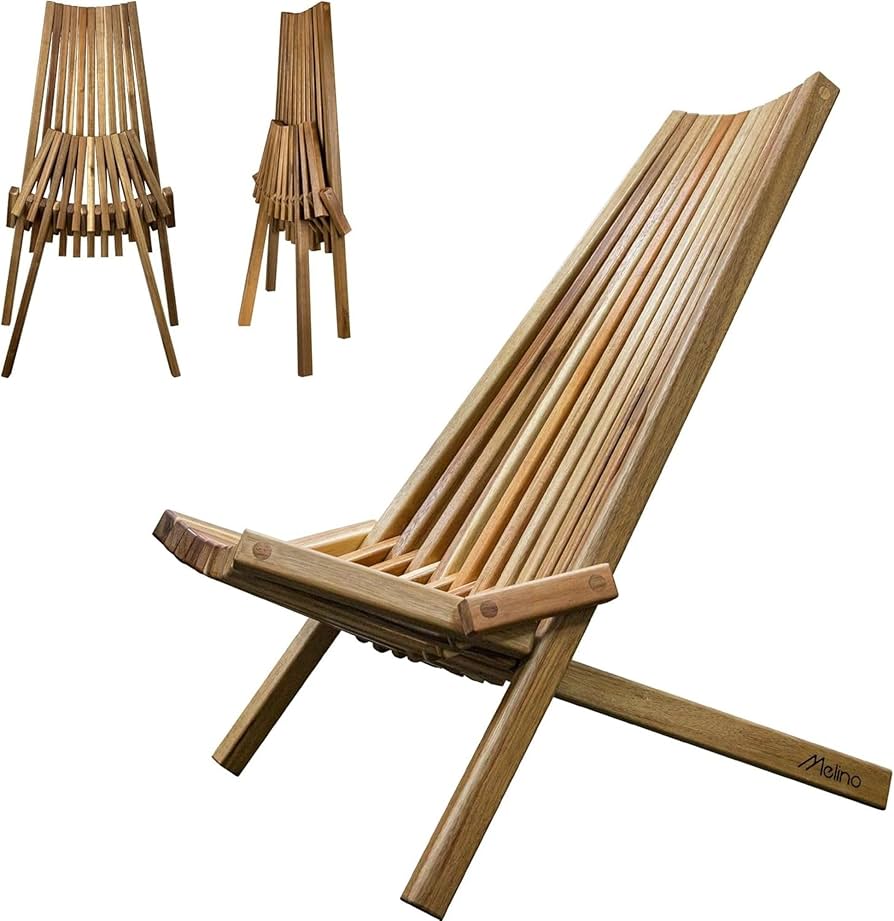 Amazon.com: Melino Wooden Folding Tamarack Chairs, FSC Certified