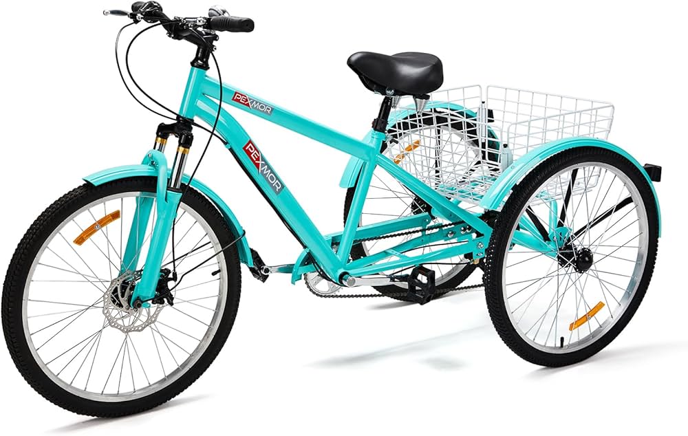 Amazon | PEXMOR マウンテン大人用三輪車 7速 3輪バイク 三輪車 大人用