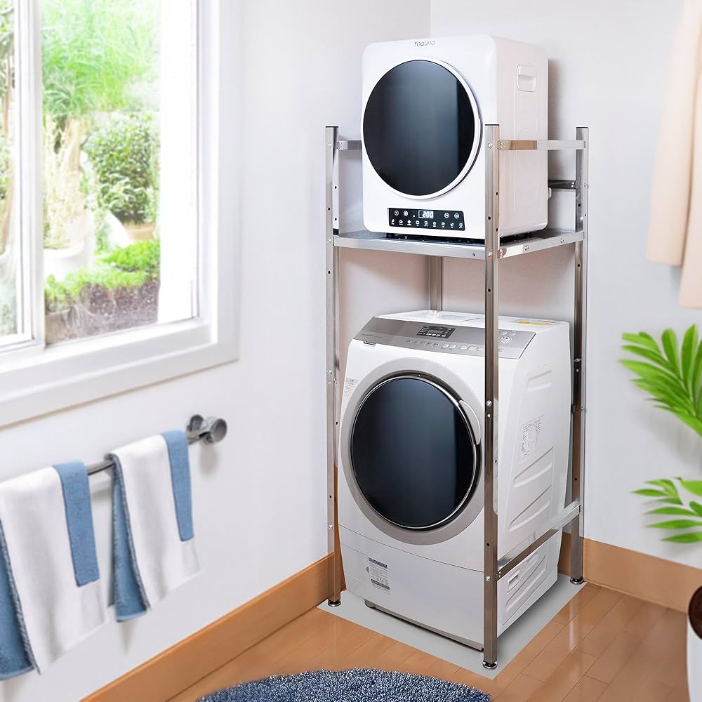 Amazon｜Yoquna ランドリーラック 洗濯機 ドラム式洗濯機 乾燥機 衣類