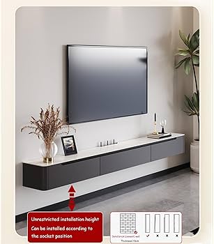 Amazon｜JIAOCKJIAO TVボード 壁掛け、150 Cm テレビ台、木製 テレビ