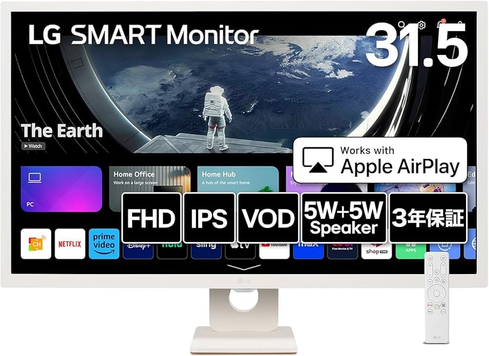 Amazon.co.jp: LG スマートモニター / 32SR50F-W/MyView Smart Monitor