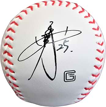 Amazon | ジャイアンツ #25岡本 サインボール（プリント） | GIANTS