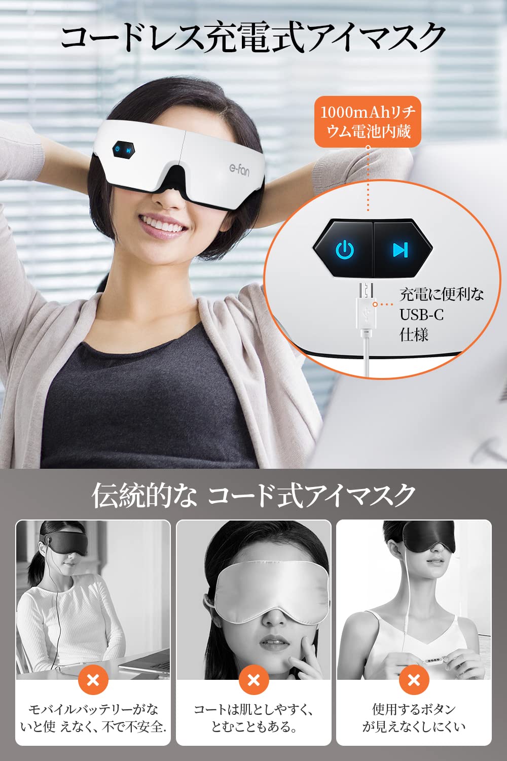 Amazon | 2022年版新型 ホットアイマスク目元エステ コードレス 蒸気