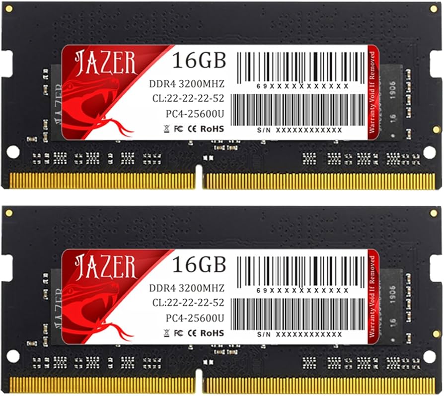 Amazon.co.jp: JAZER DDR4 32GB 3200MHz ノートPC用メモリ CL22 PC4
