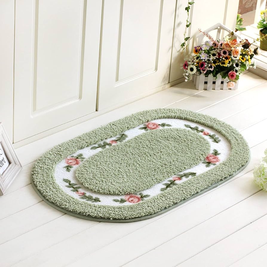 Amazon | AOHART バスマット 玄関マット キッチンマット花柄 お風呂