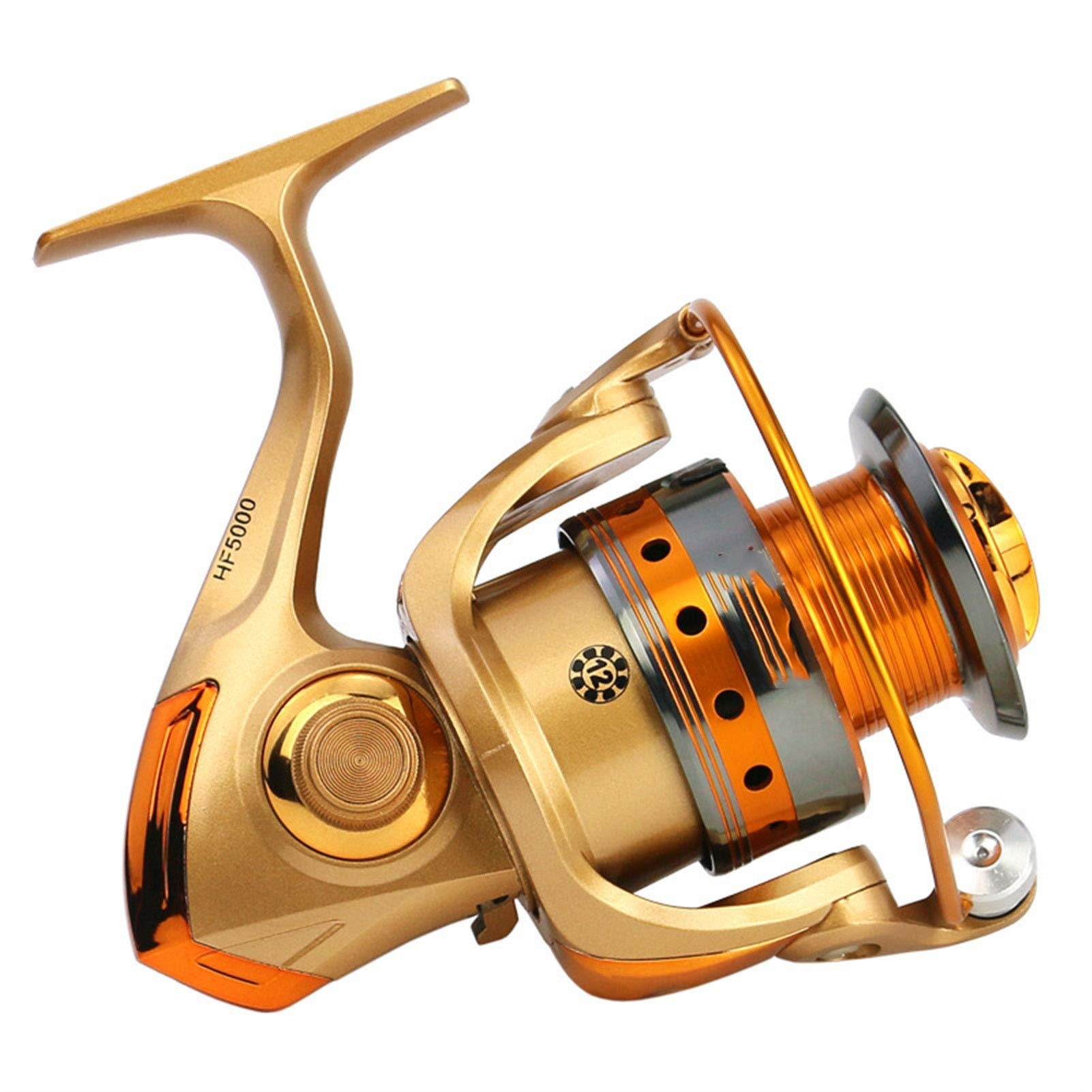 Amazon | スピニングリール 魚釣りリールゴールド9モデル