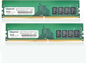 16GB PC4-25600 DDR4 3200 16GB (2x8GB) RAM PC4 25600U 3200MHZ 1Rx8